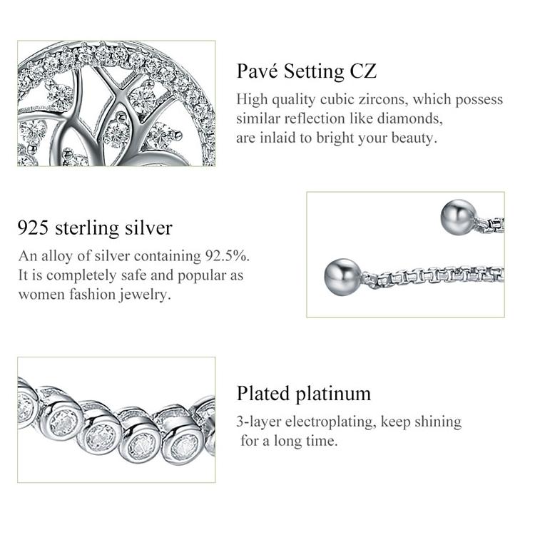 CZ Tennis Bracelet- Tree of Life made with Genuine Sterling Silver | Cubic Zirconia Jewelry| atgjewellery.com